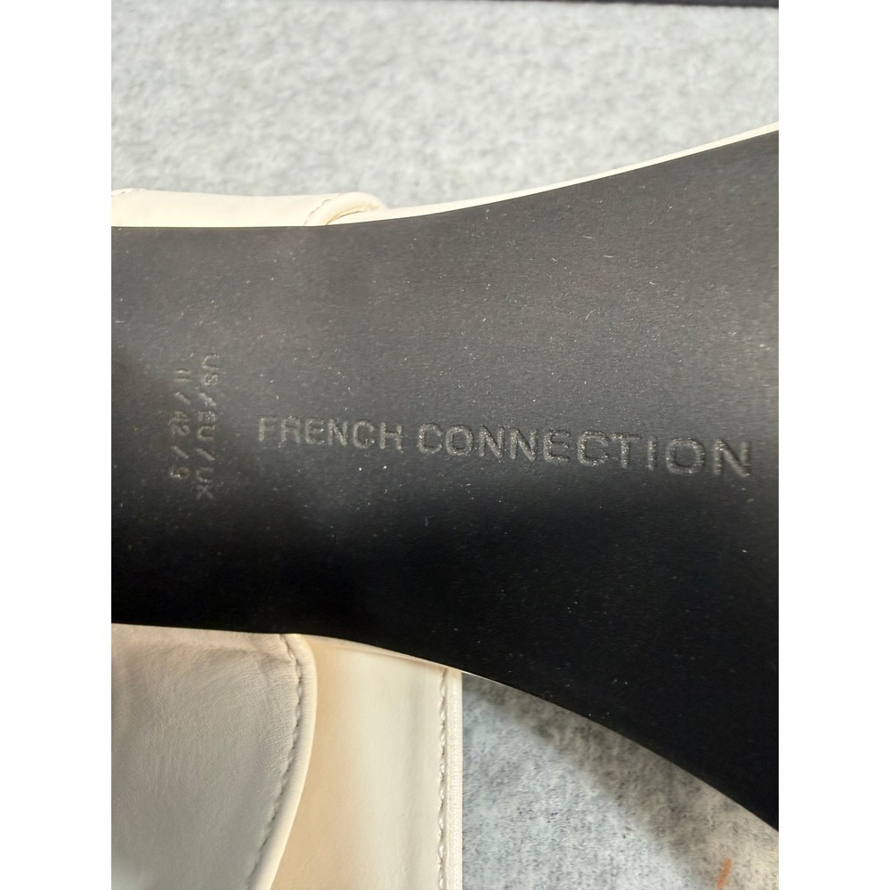 French Connection Dakota-S Sandal 11 White New Block Heel Slingback Box Office - Picture 11 of 16